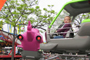 The ride where kids get to be the pilot�push the bar forward to go down, pull it back to go up. Is your little tyke a future chopper pilot for a big news network? A great little demonstration of cause and effect.